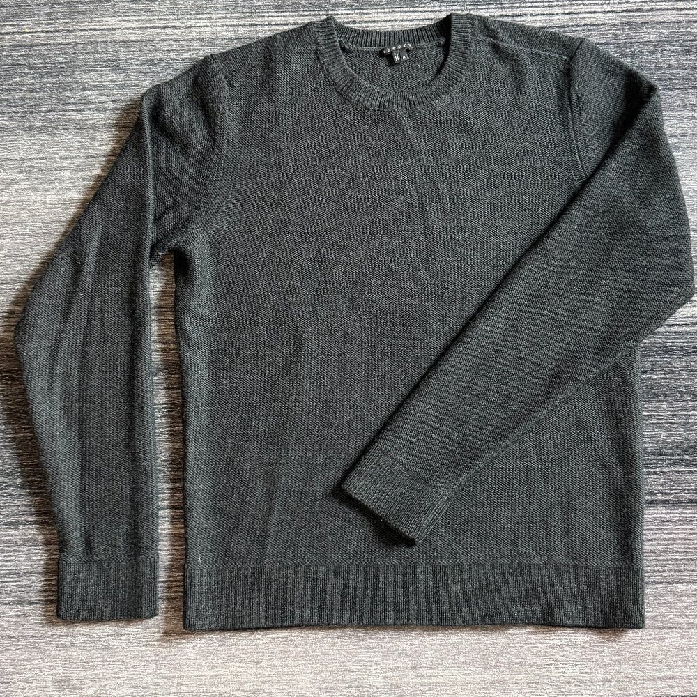Theory Sweater, Xl, Wool, Charcoal Gray - image 1